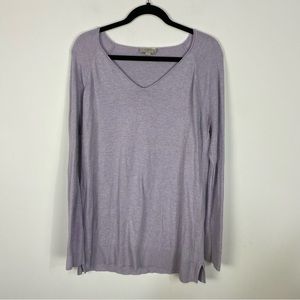 Loft Purple Lilac Lightweight V Neck Sweater